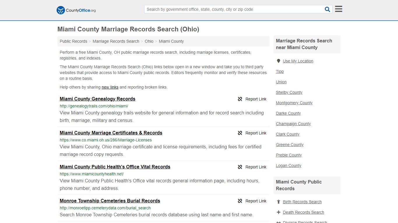 Marriage Records Search - Miami County, OH (Marriage Licenses ...